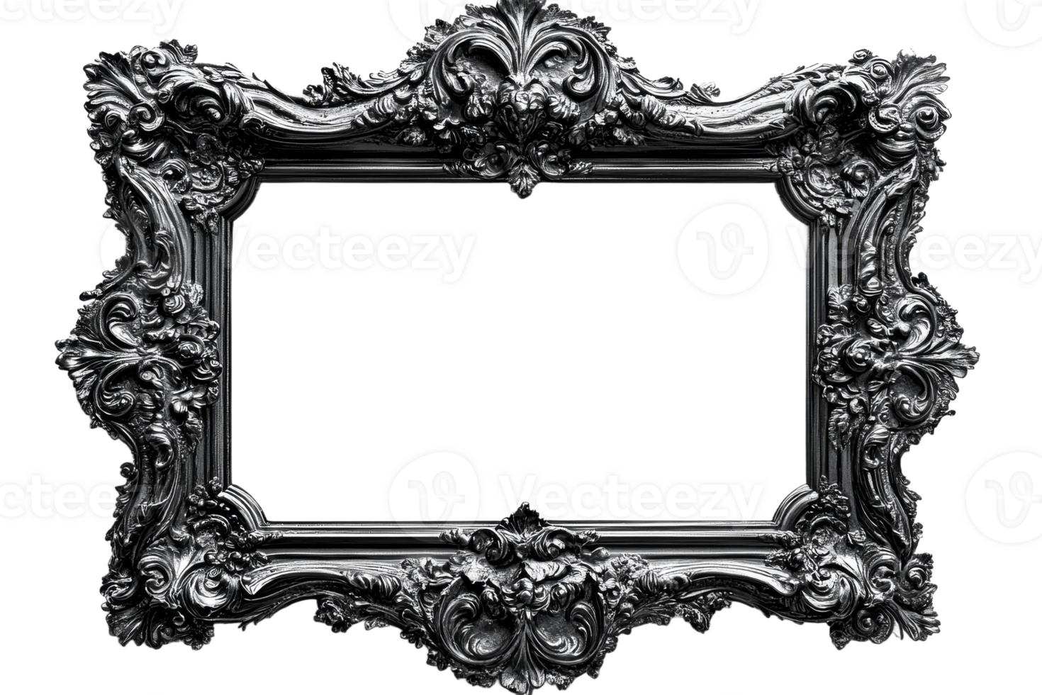 Decorative ornate frame with intricate designs png