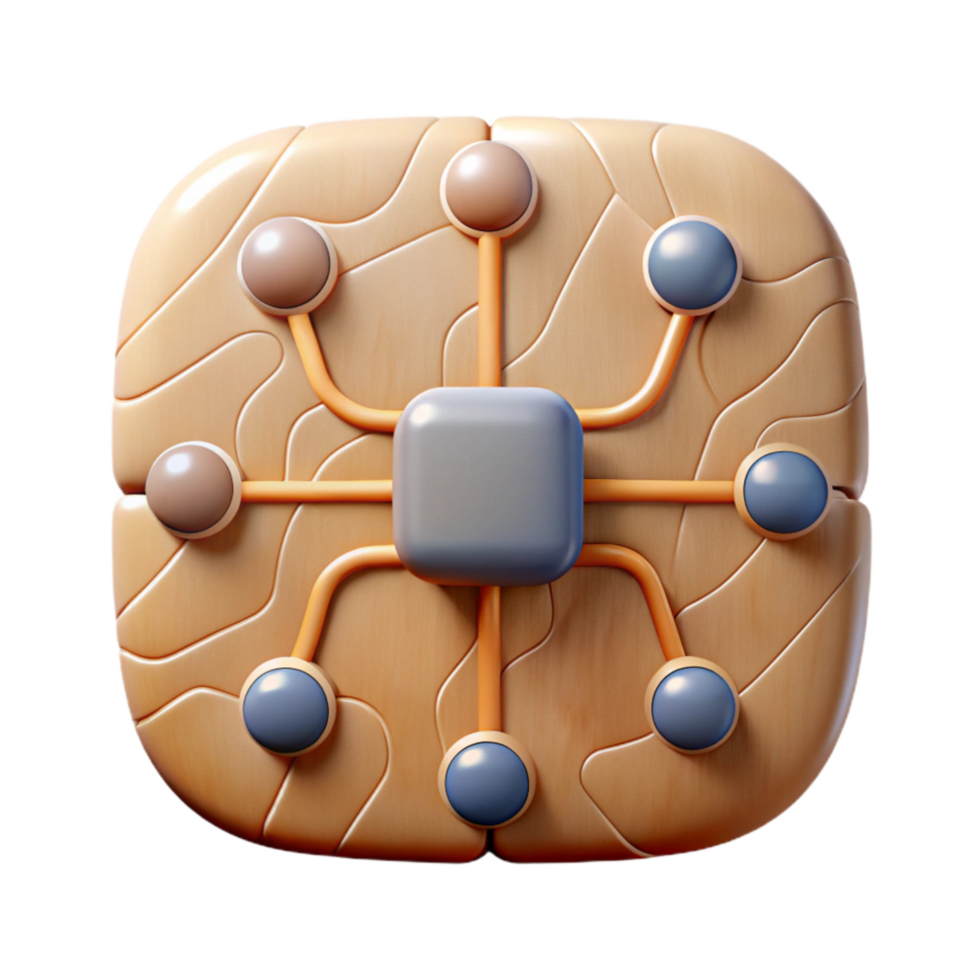 serene artistic Neural Interface Diagram Simple Illustration Cutout genuine png
