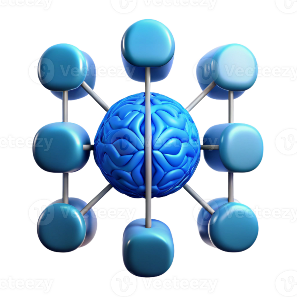 magnificent abstract Neural Network Diagram Blue Light Transparent Background genuine png