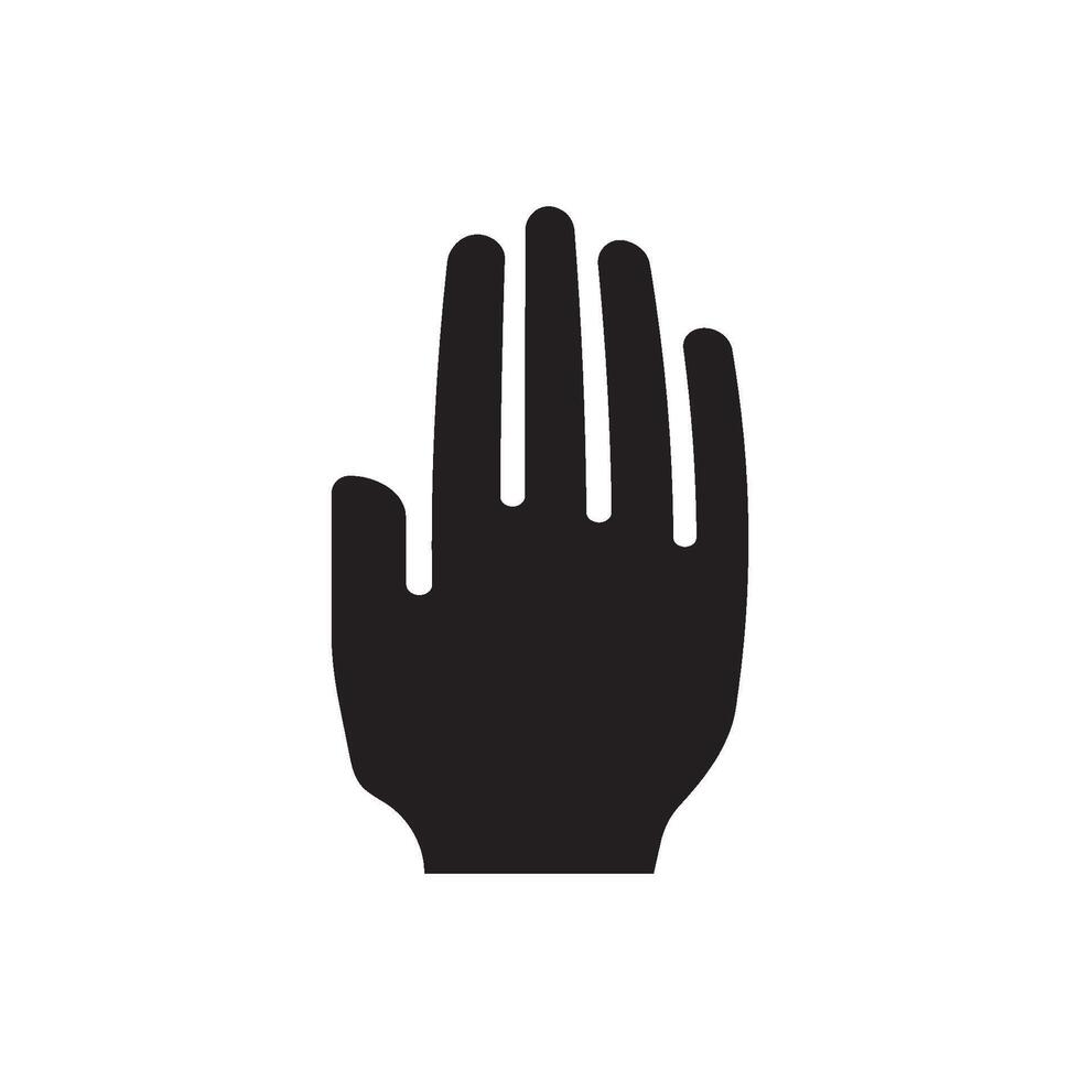 Hand up icon logo design template isolated illustration vector