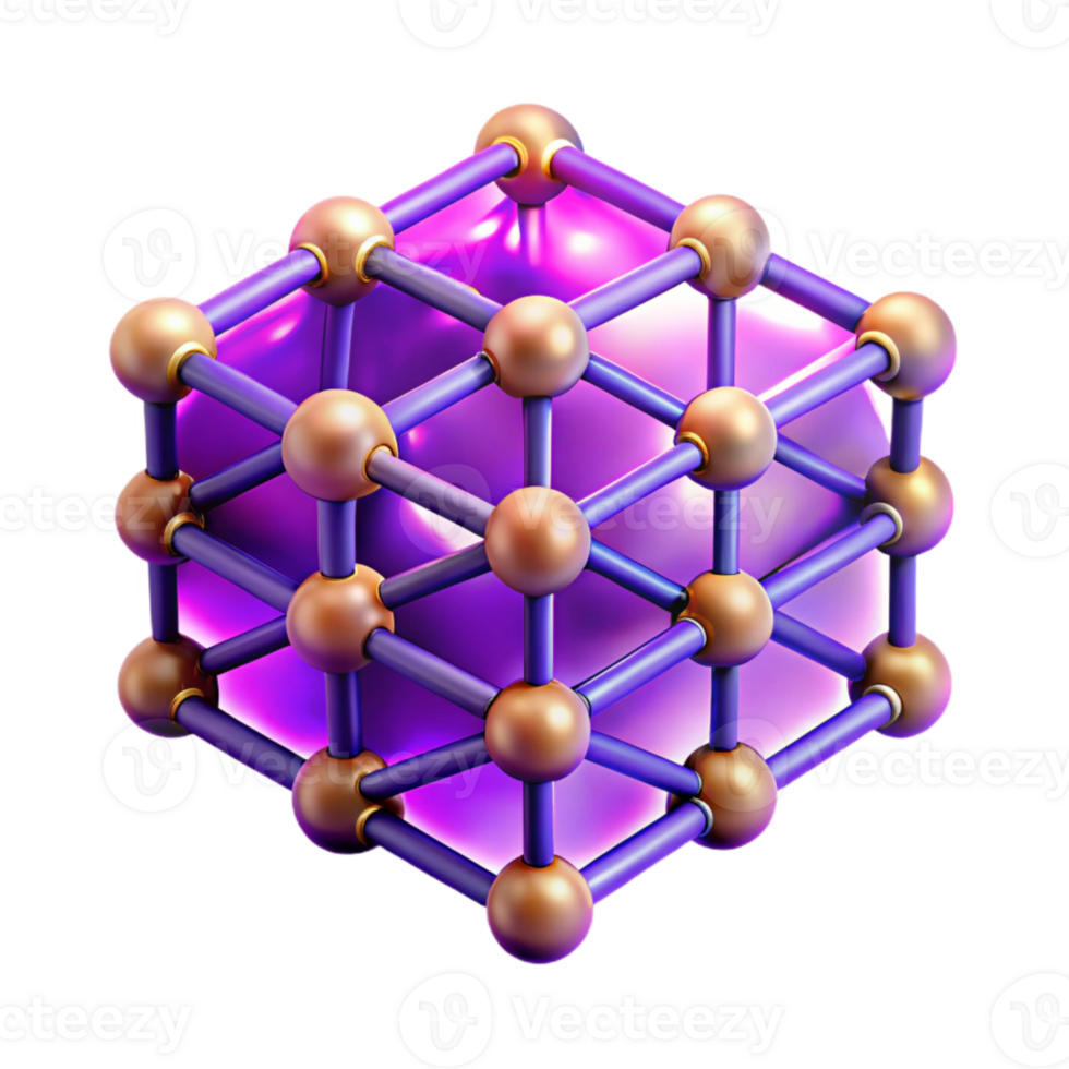 wonderful creative Neural Network Grid Purple Glow Cutout high resolution png