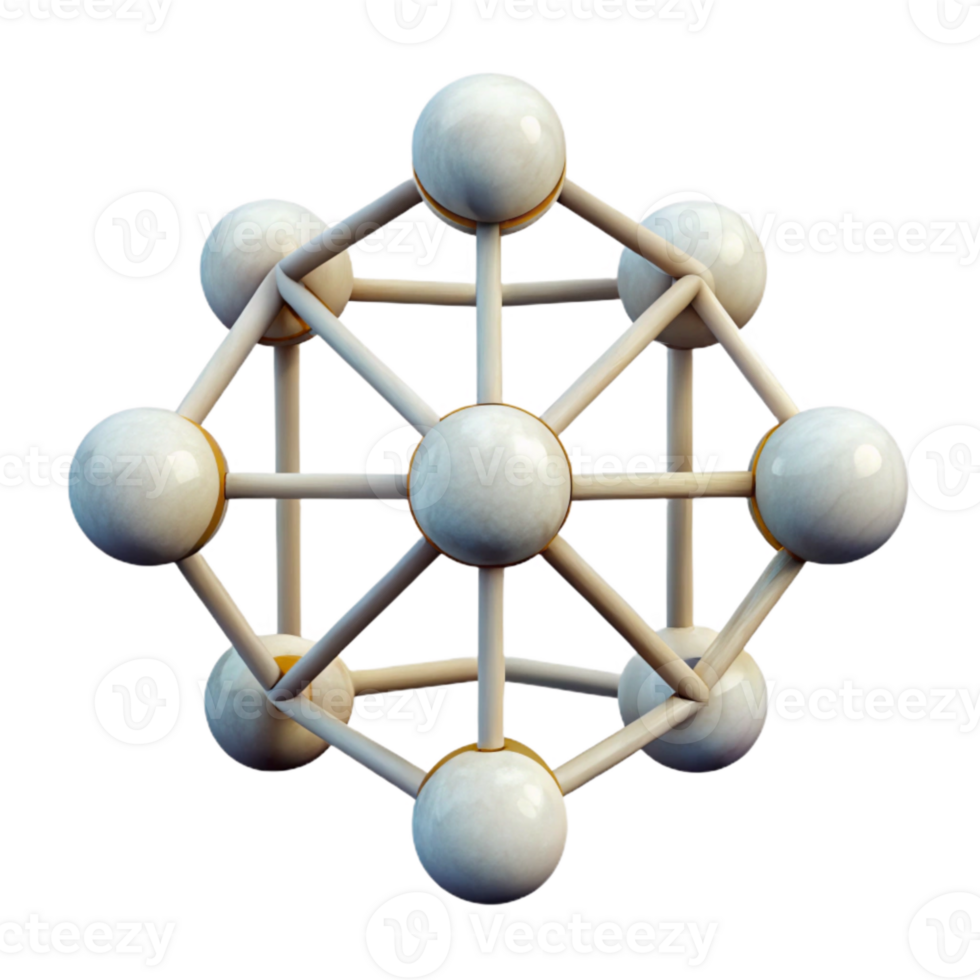magnificent modern Neural Network Structure Simple Design Transparent Background png