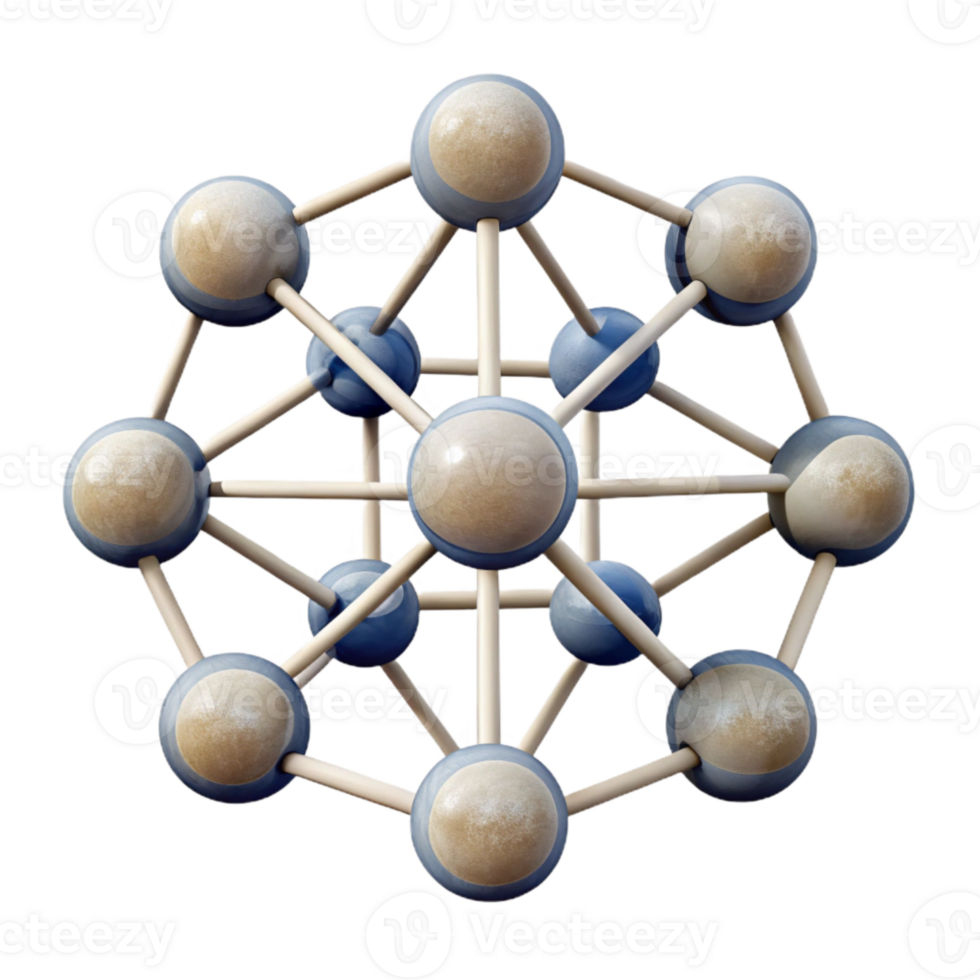 elegant classic Neural Network Structure Simple Design Transparent Background detailed png