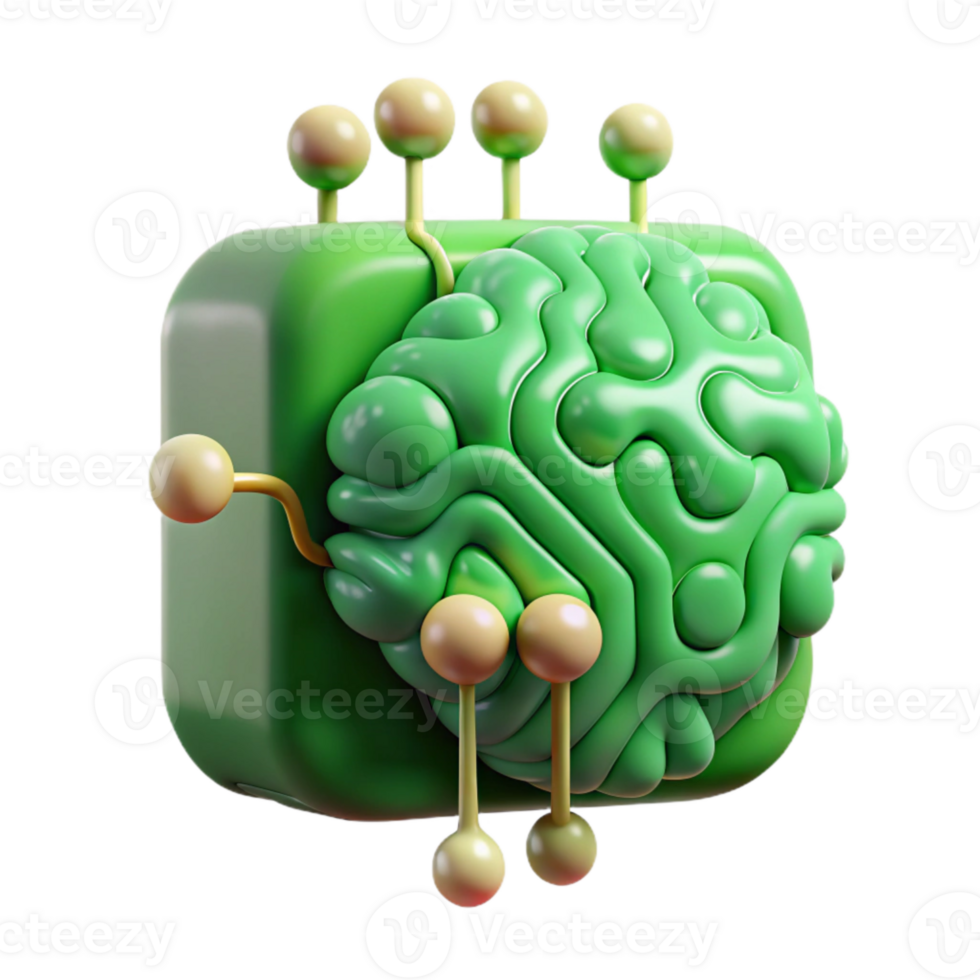 impressive abstract Neural Network Upload Green Circuitry Transparent Background premium png