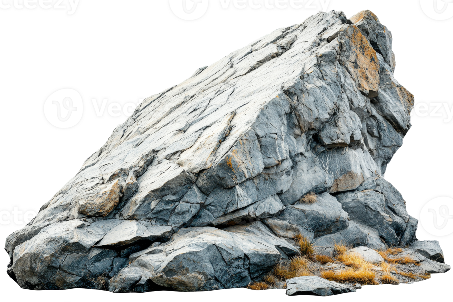 Large rocky formation with rugged texture and details png