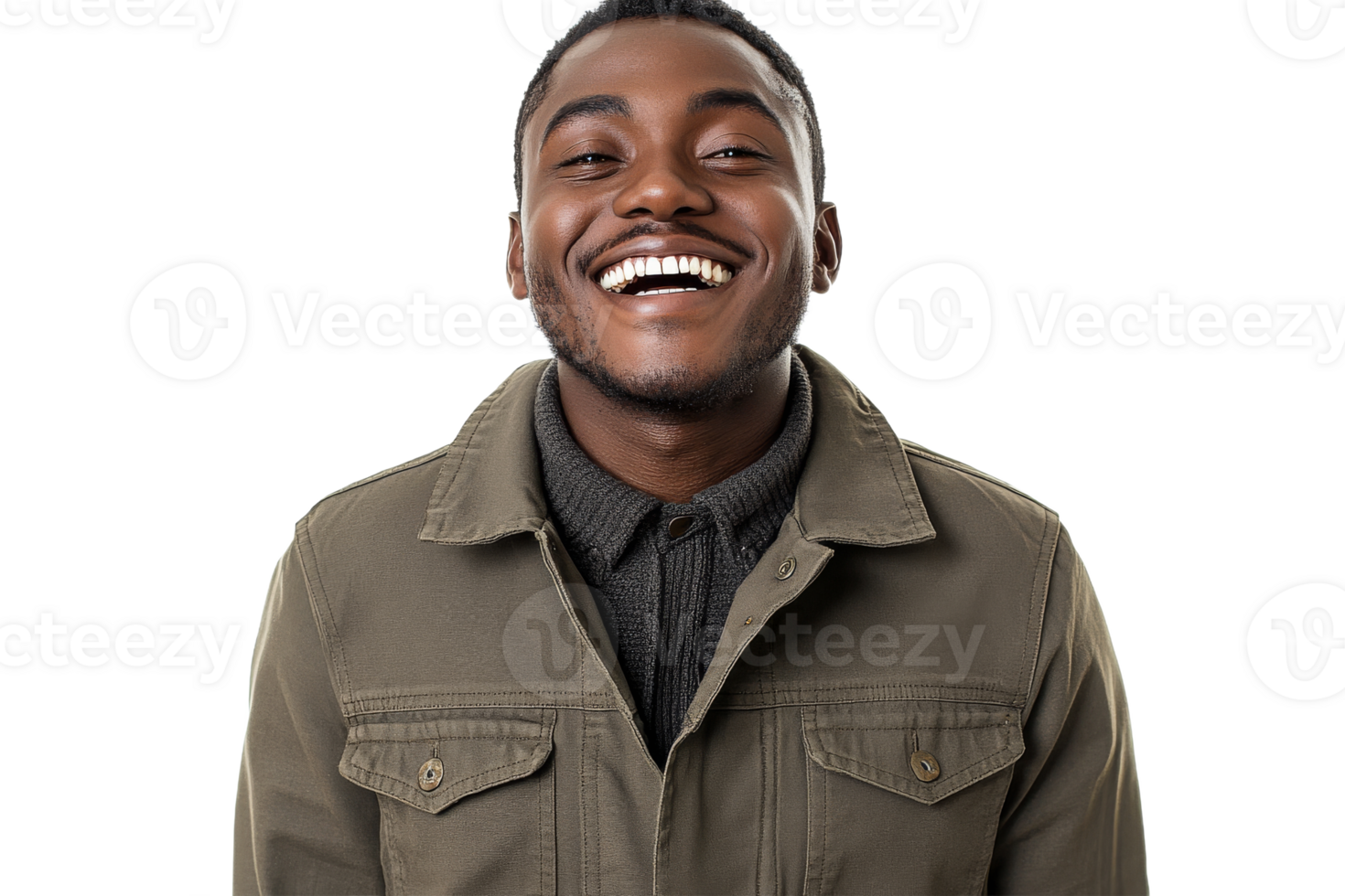 Young man smiling brightly against a transparent background png