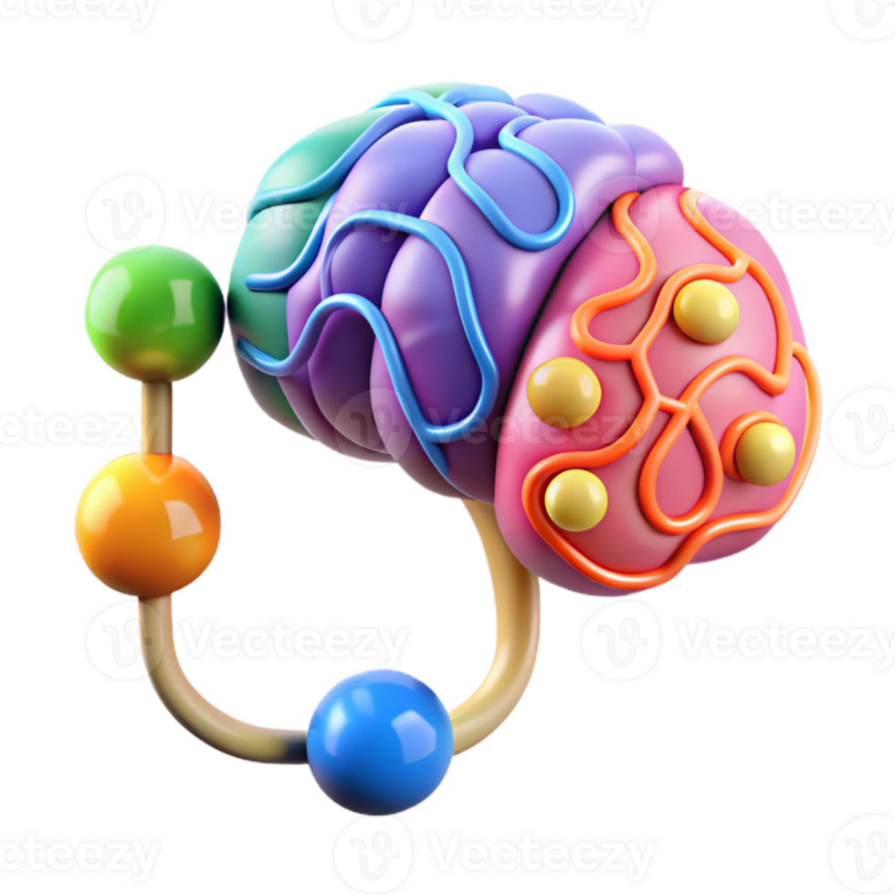 extraordinary abstract Neural Pathway Diagram Bright Colors Cutout professional png