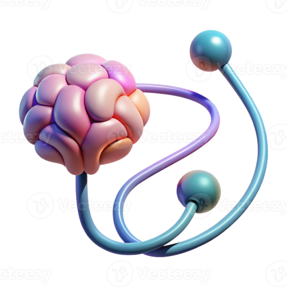 dramatic artistic Neural Pathway Illustration Transparent Background with Gradient Colors high resolution png