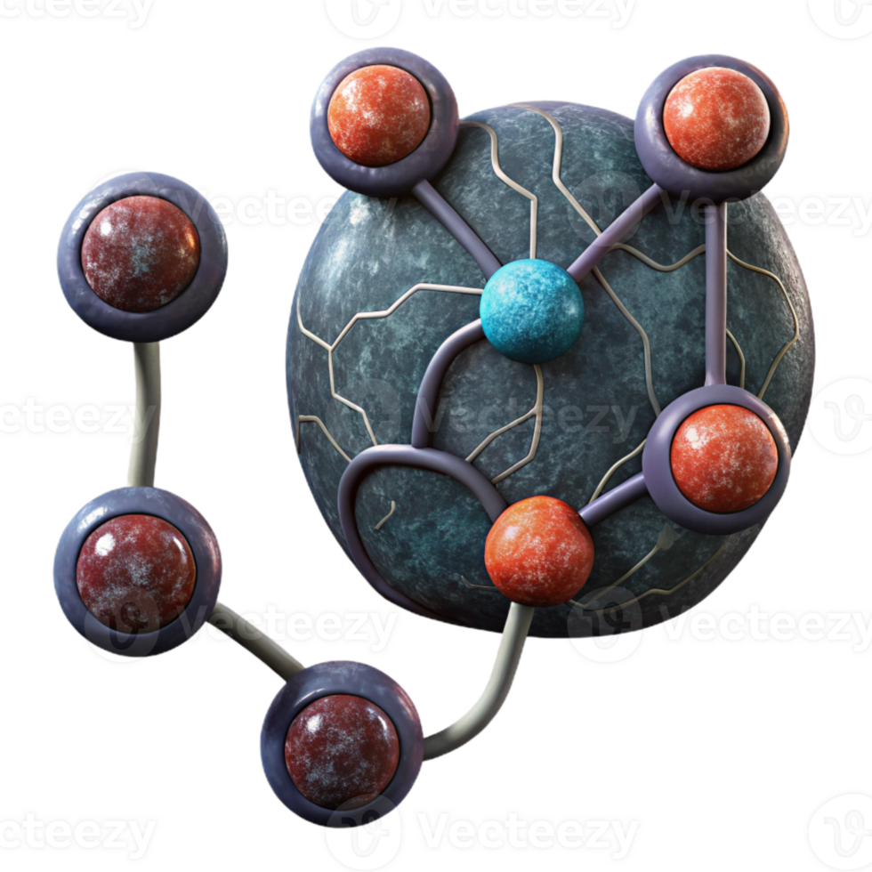 stunning abstract Neural Pathway Diagram Dark Background Cutout png