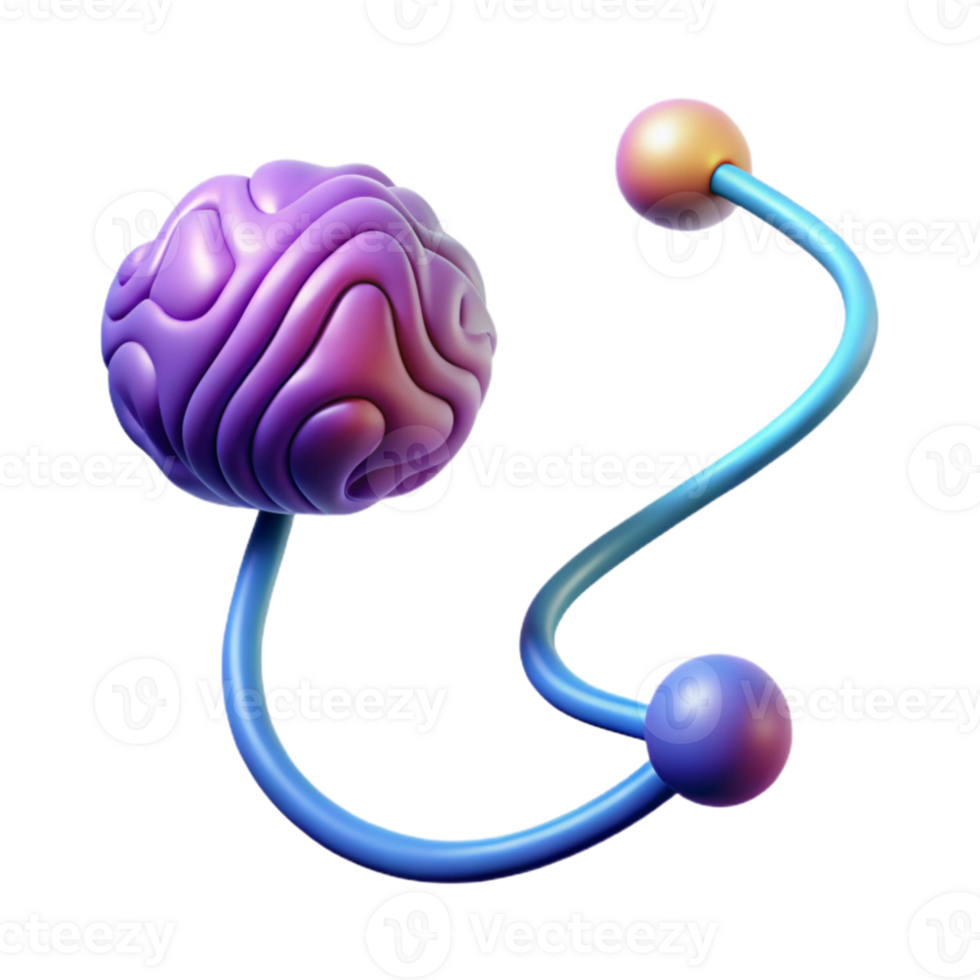 dramatic creative Neural Pathway Illustration Transparent Background with Gradient Colors authentic png