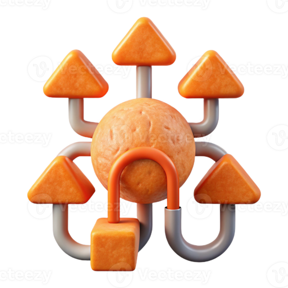 impressive rustic Neural Pathway Upload Orange Arrows Cutout original png