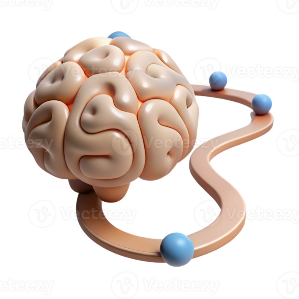 vibrant classic Neurological Pathway Illustration Isolated Transparent Background genuine png