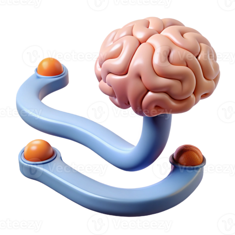 wonderful creative Neurological Pathway Illustration Isolated Transparent Background png