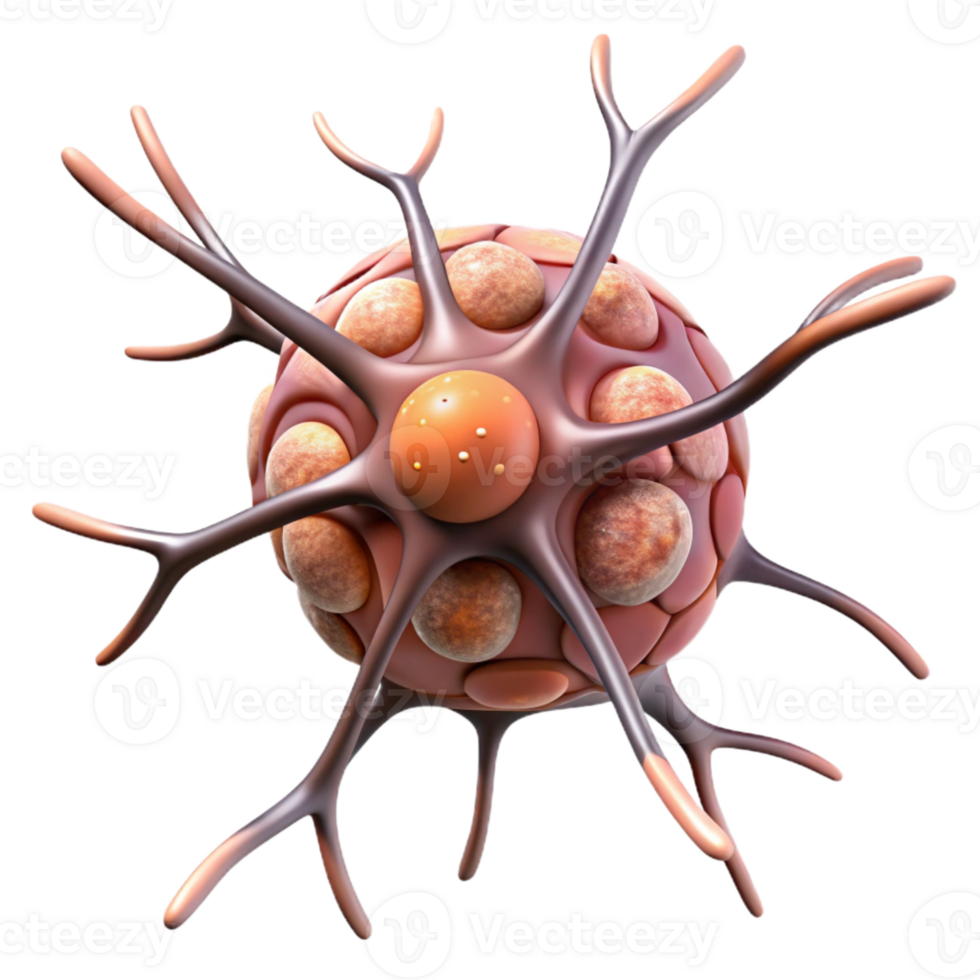 wonderful classic Neuron Cell Structure Detailed Illustration Transparent Background professional png