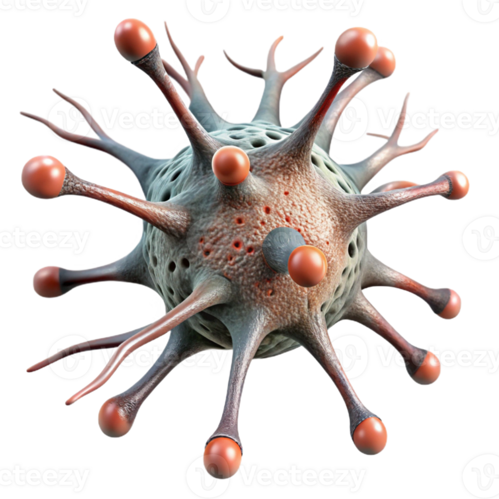 magnificent traditional Neuron Cluster Microscopic View Isolated original png
