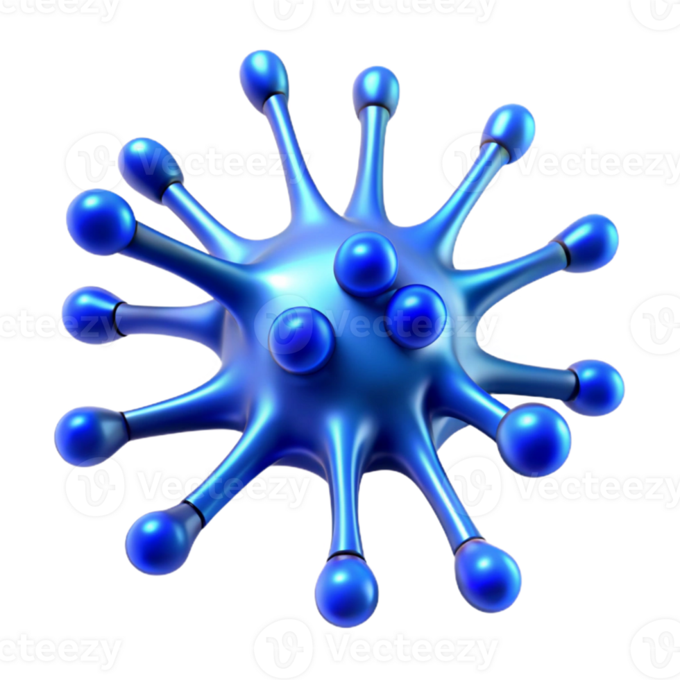 magnificent contemporary Neuron Connection Illustration Isolated with Blue Glow high quality png