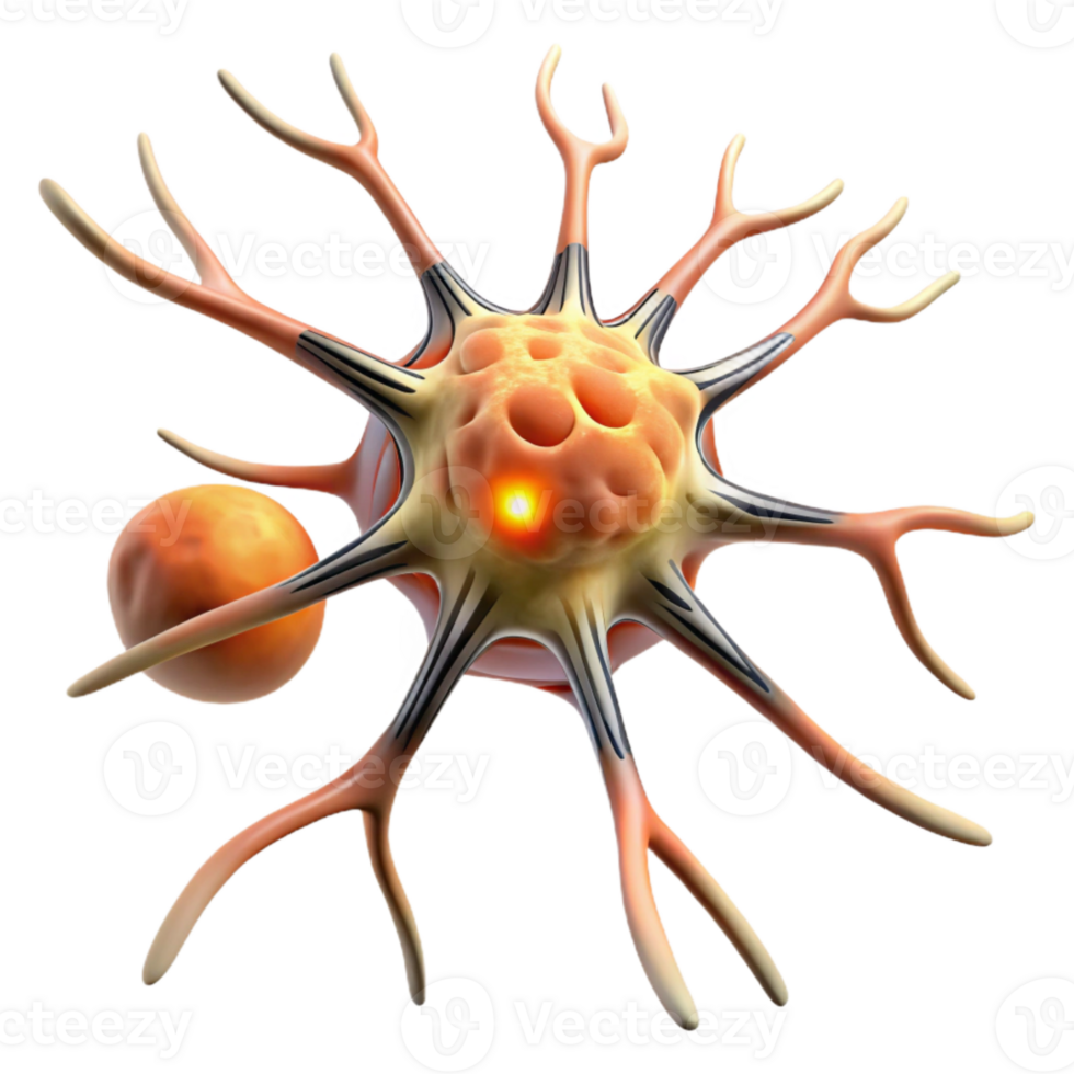 serene contemporary Neuron Firing Animation Sequence Transparent Background high resolution png