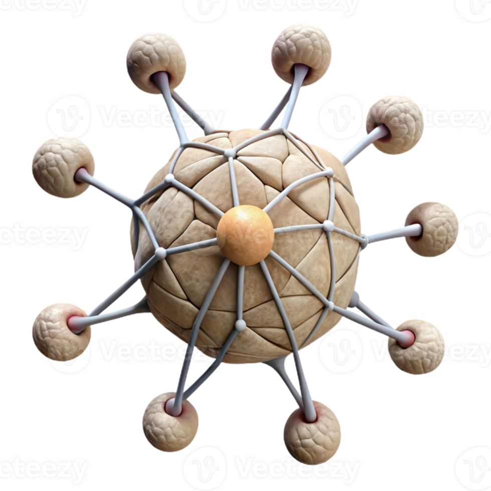 magnificent contemporary Neuron Network Connecting to Digital World Isolated exclusive png