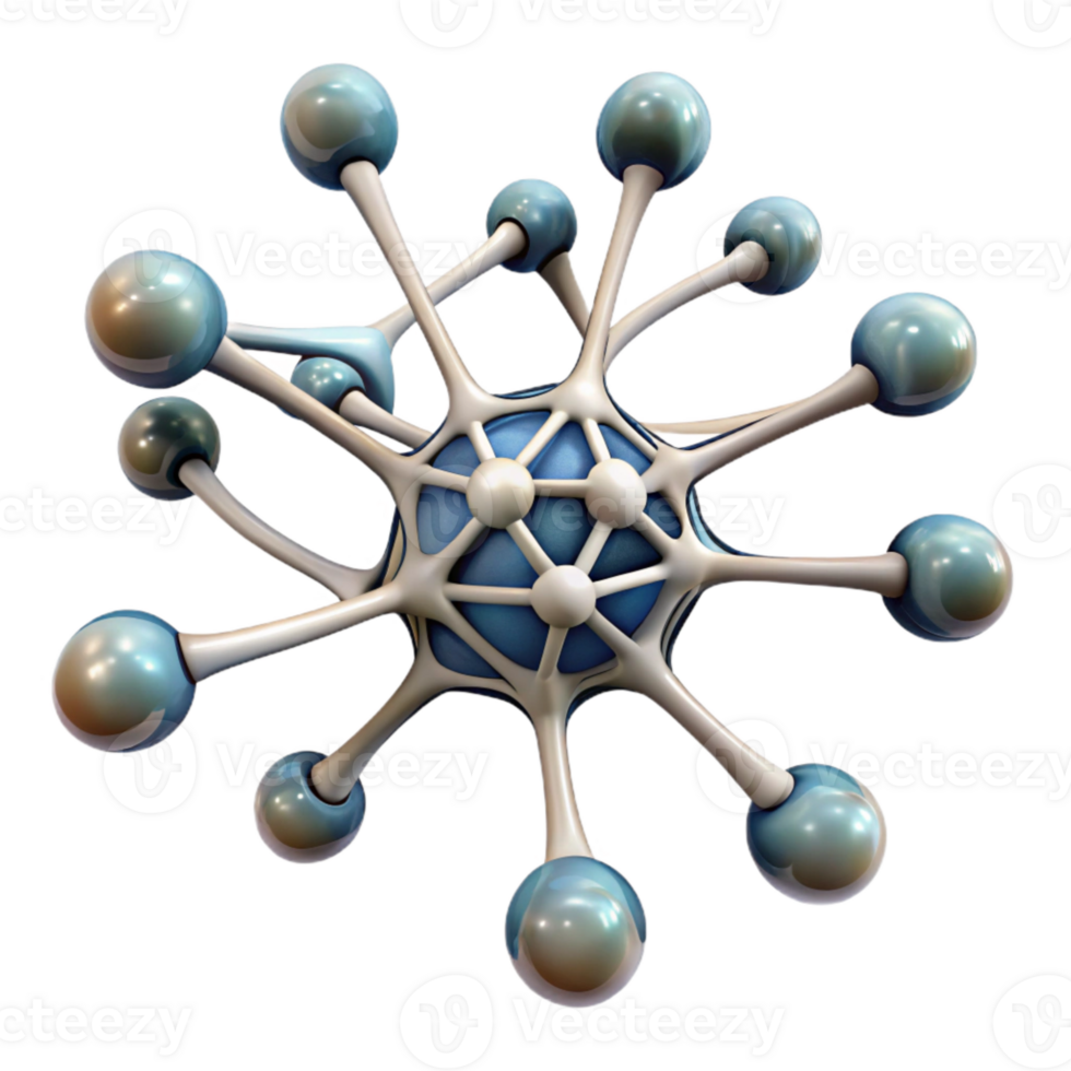 magnificent modern Neuron Network Illustration Transparent Background with Complex Connections png