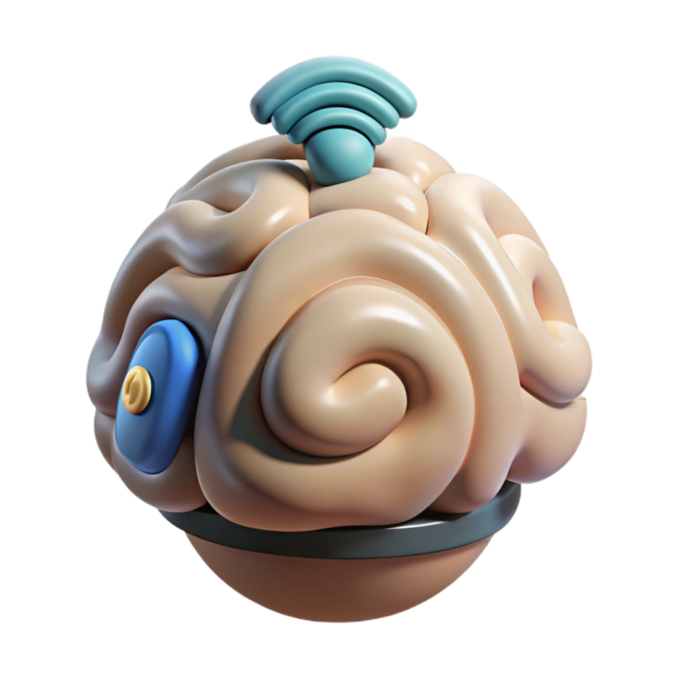 serene contemporary Neurotech Device Wireless Connection Isolated professional png