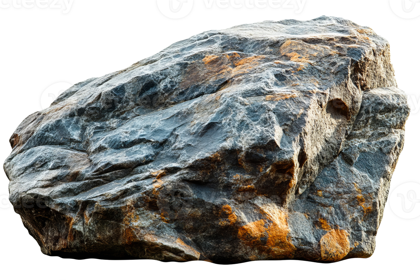 Natural rock with textured surface and unique colors png