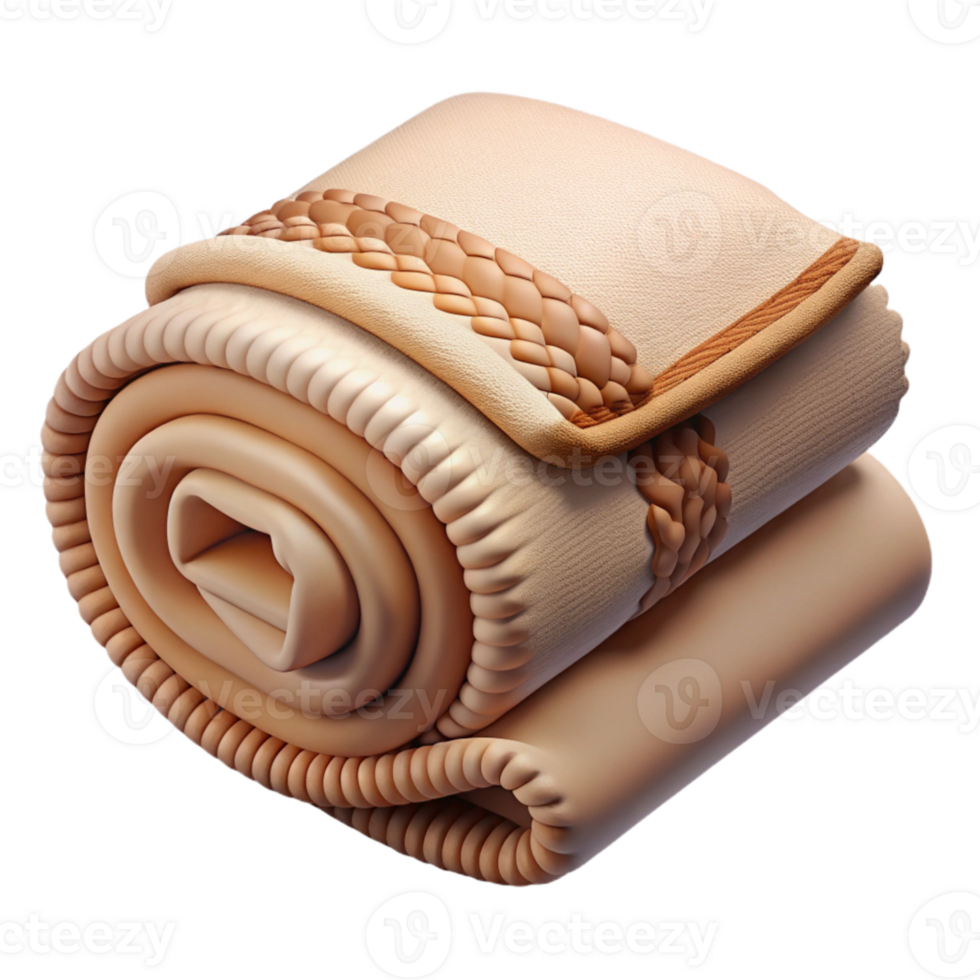 impressive artistic Neutral Tone Blanket Folded Neatly Cutout high resolution png