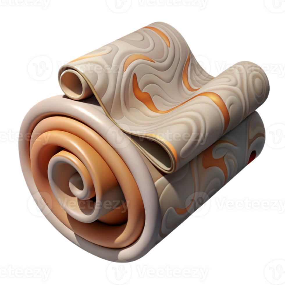 beautiful rustic Newspaper Rolled Wall Decor Spiral Pattern Transparent Background high quality png