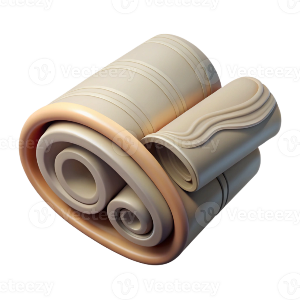 elegant artistic Newspaper Rolled Wall Decor Spiral Pattern Transparent Background png