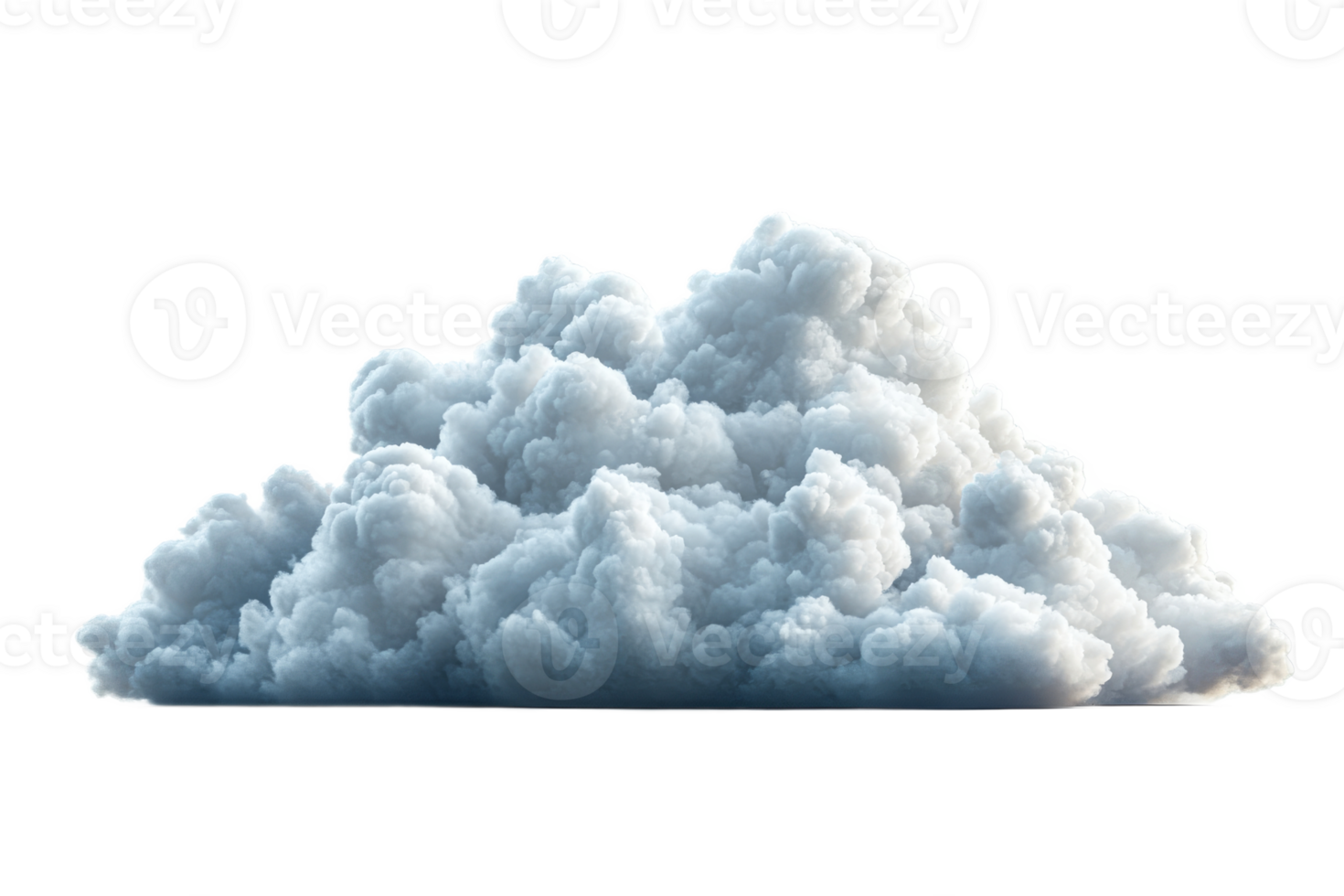 Fluffy clouds with a transparent background for design use png