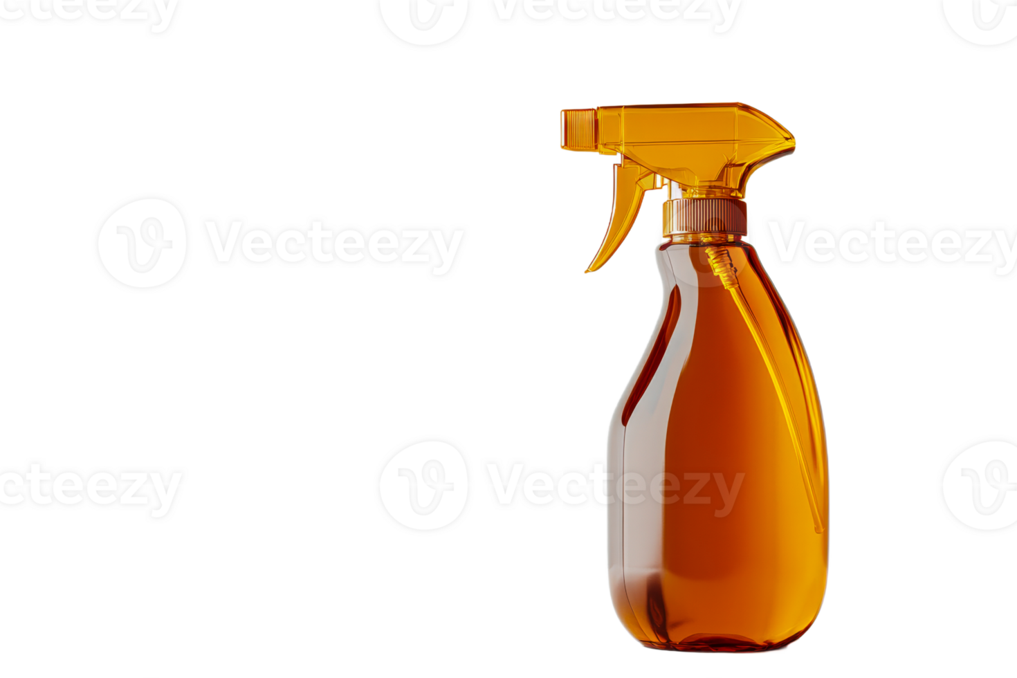 Spray bottle with transparent background in amber color png