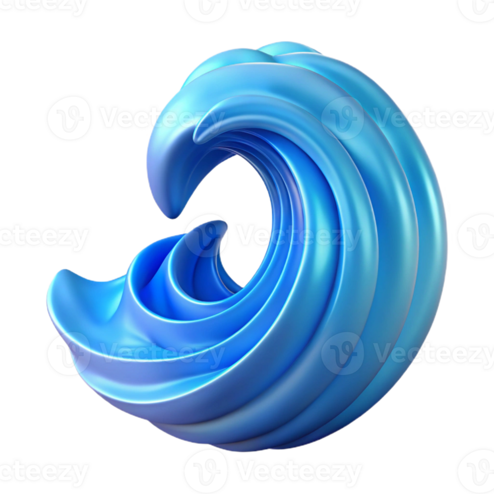 extraordinary rustic Ocean Blue Abstract Wave Isolated Element genuine png