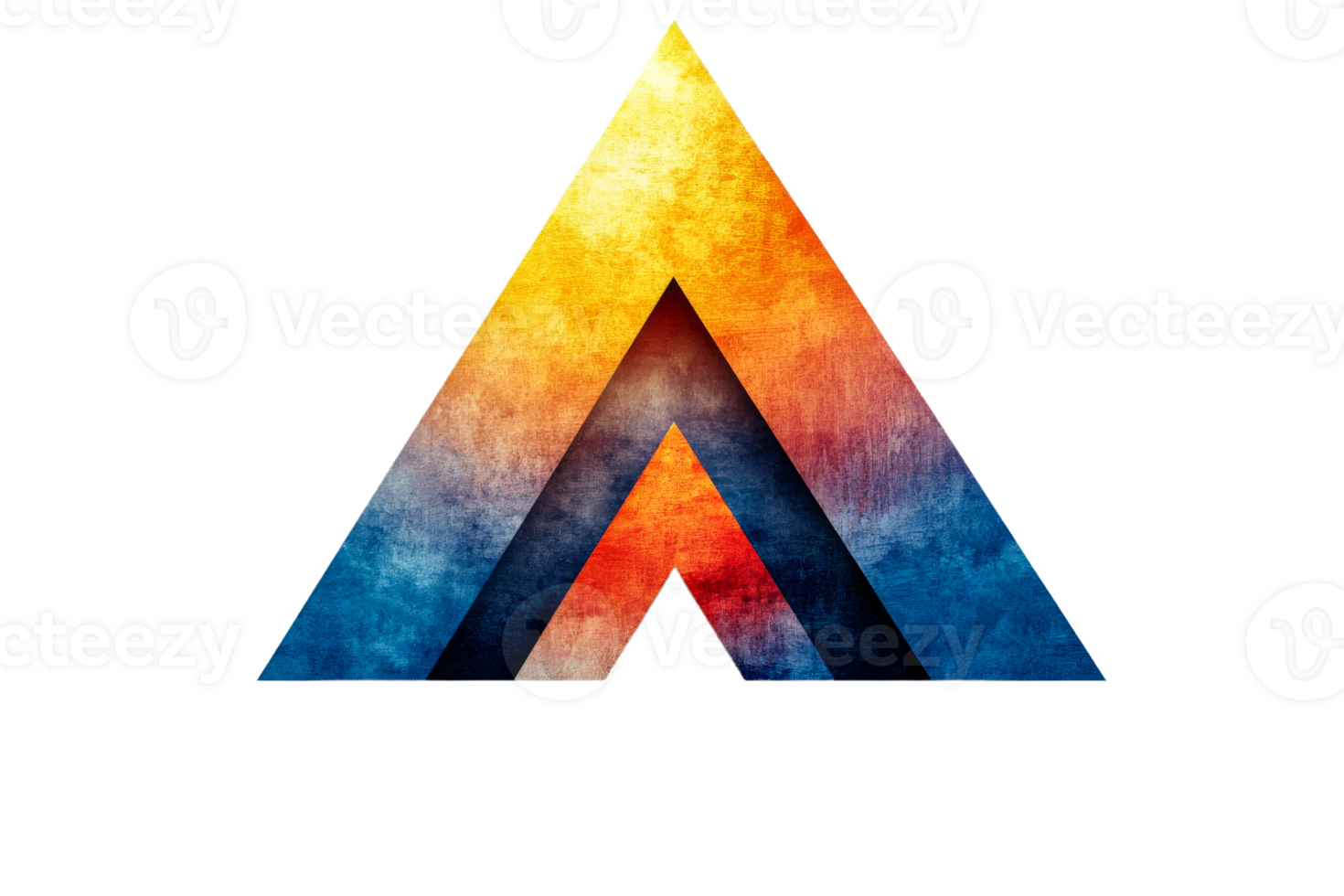 Abstract triangle design with vibrant colors and gradients png