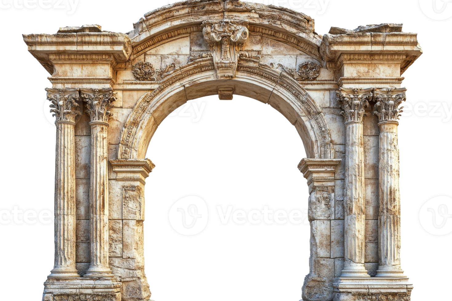 arco com detalhado colunas em Claro fundo png