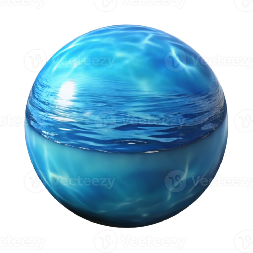 impressive rustic Ocean Blue Water Reflection Transparent Background png