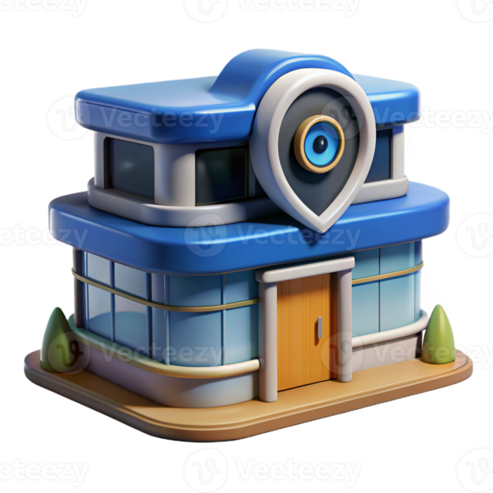 serene classic Ocean City Security Center with Surveillance Cutout high quality png
