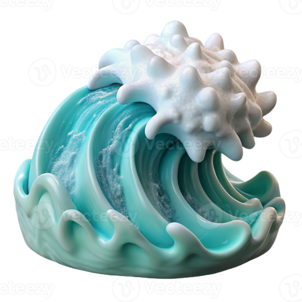 impressive rustic Ocean Waves Crashing Isolated White Foam original png