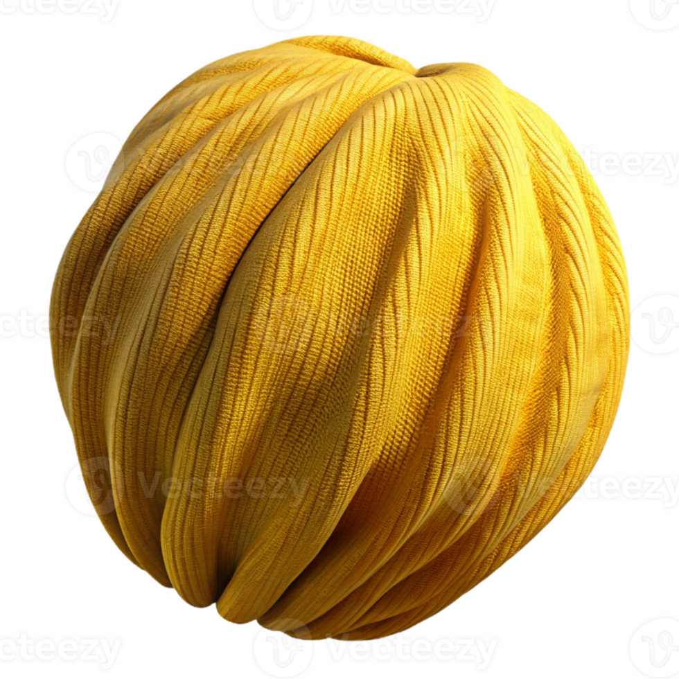 extraordinary creative Ochre Yellow Corduroy Fabric Worn Texture Transparent Background high quality png