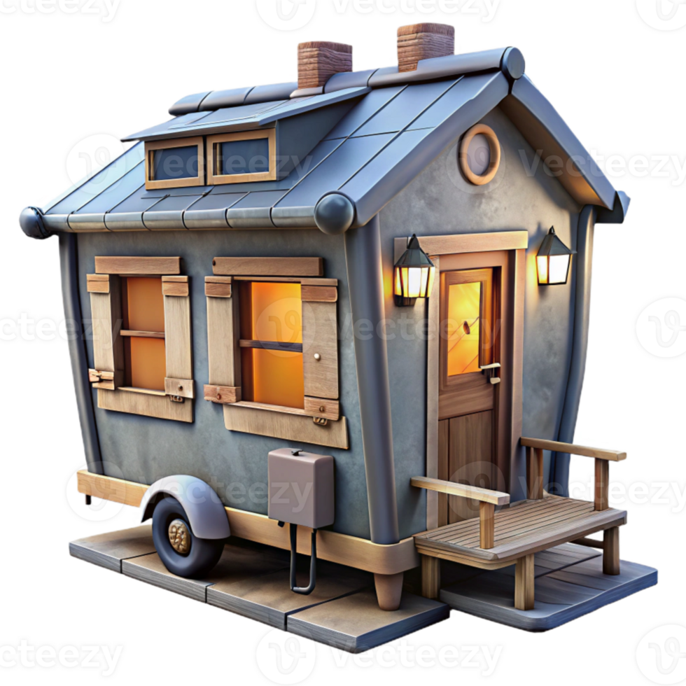 extraordinary modern Off Grid Tiny House Front View Cutout high resolution png