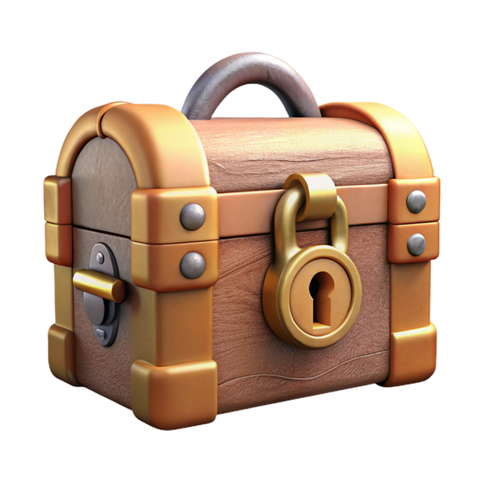 dramatic rustic Old Fashioned Trunk Lock and Key Cutout high resolution png