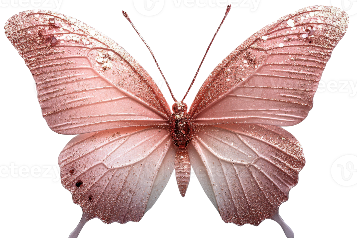Elegant pink butterfly with sparkling details displayed png