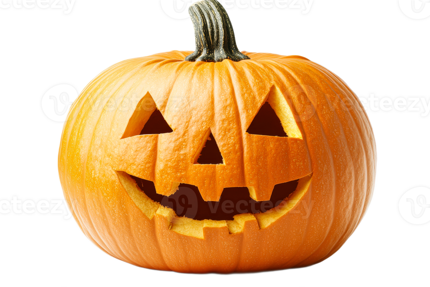 Classic Halloween pumpkin with playful expression png