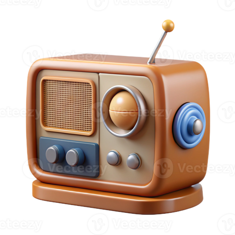 stunning traditional Old Radio Broadcasting International News Transparent Background professional png