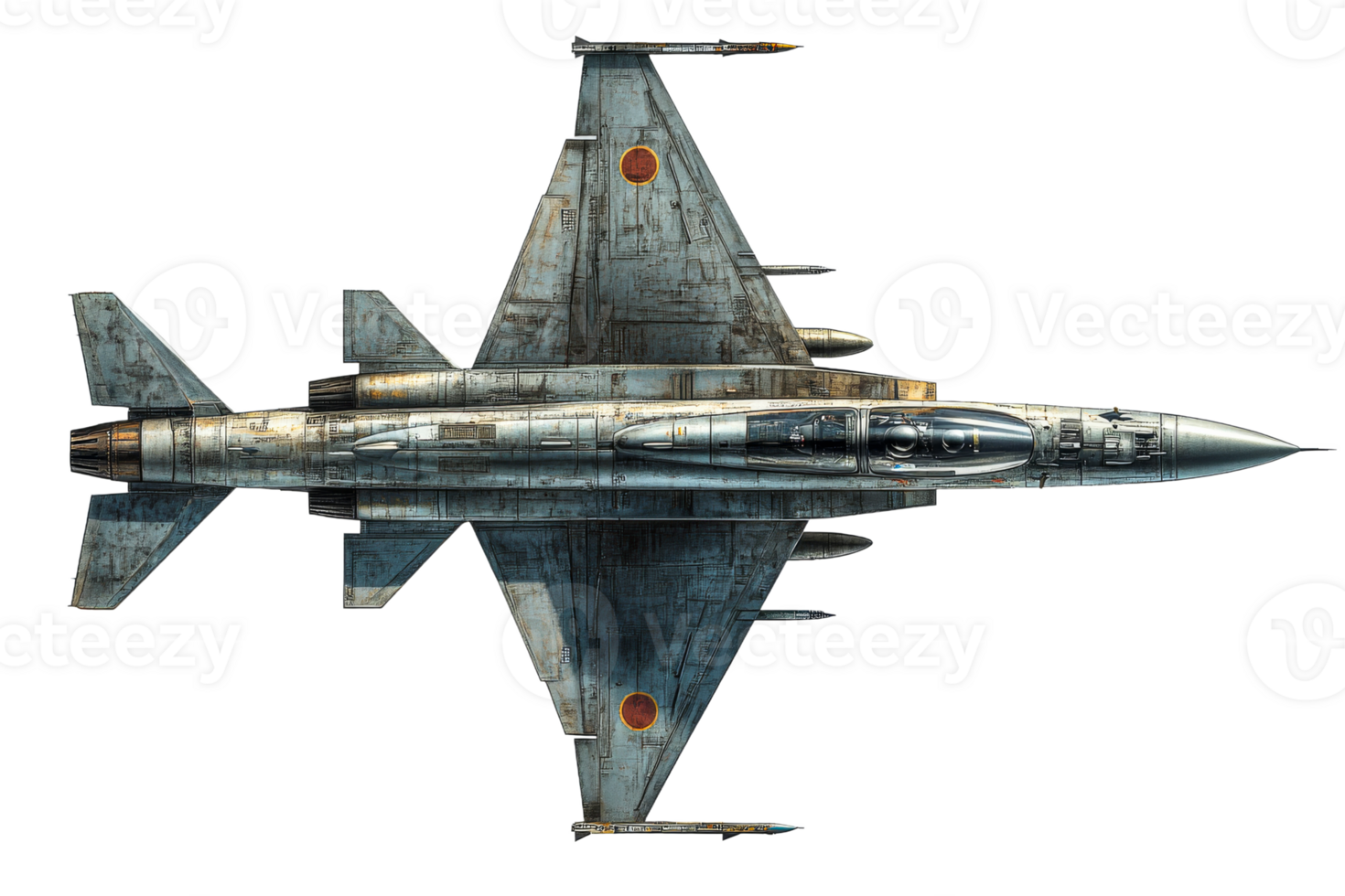 Military fighter jet with a transparent background png