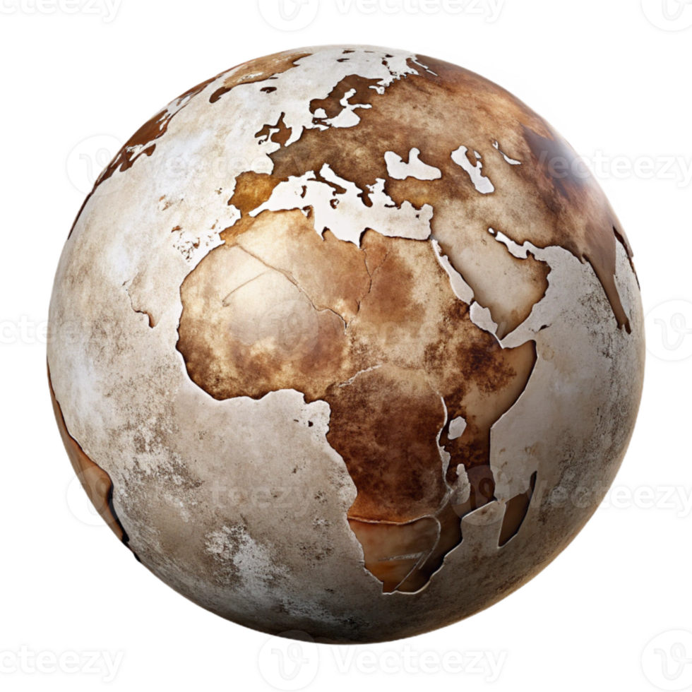 extraordinary artistic Old World Map with Sepia Tone detailed png