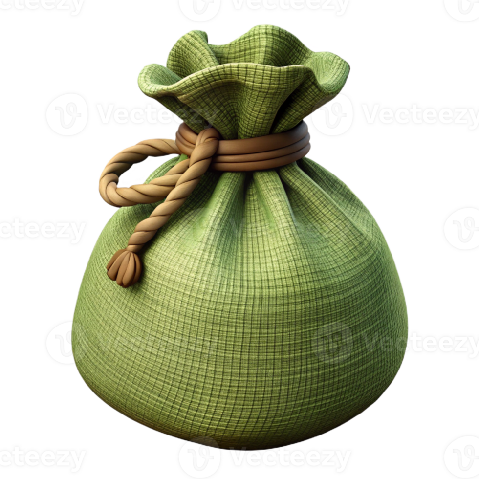 dramatic rustic Olive Green Burlap Sack Texture Isolated Element detailed png