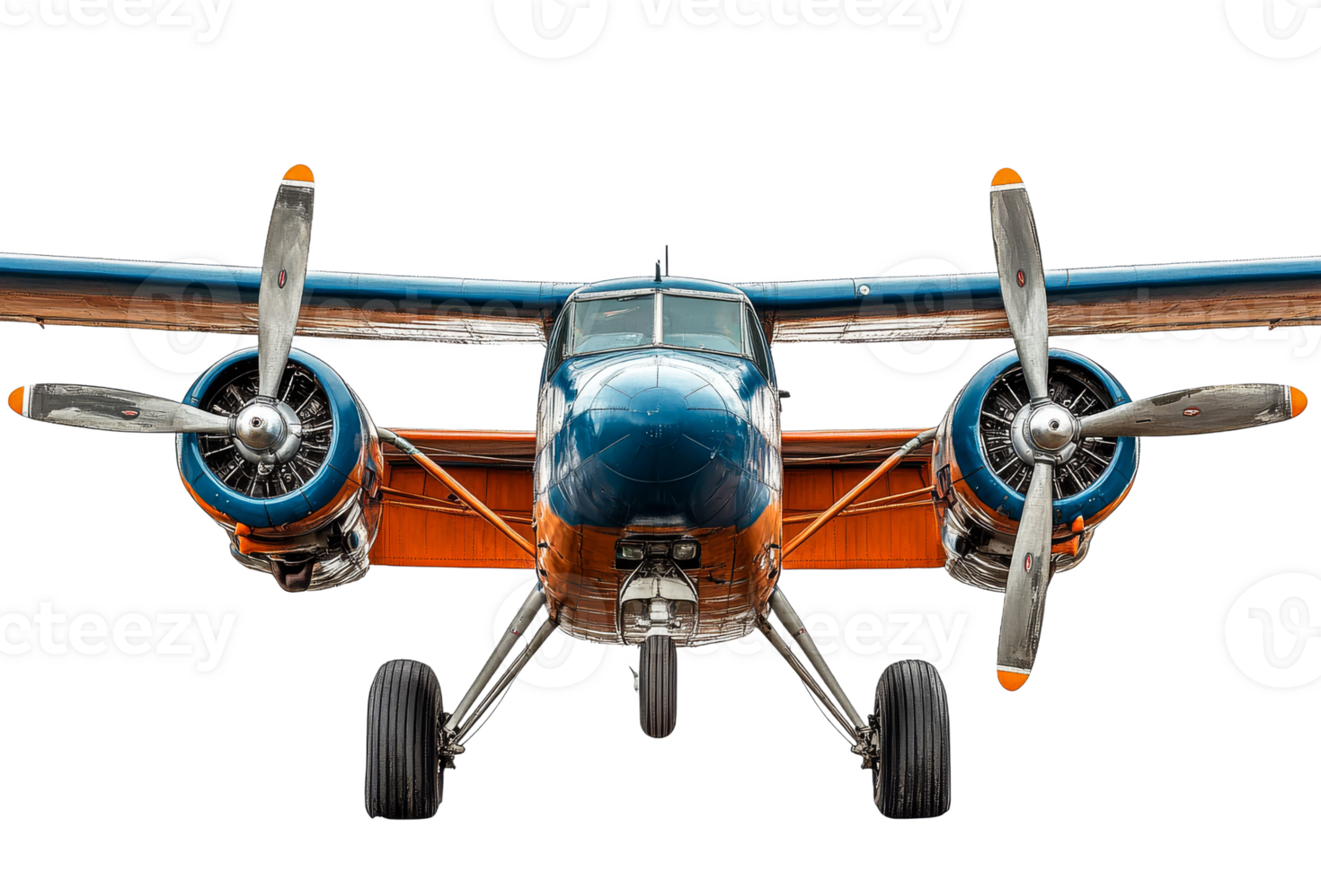 Vintage airplane on a transparent background png