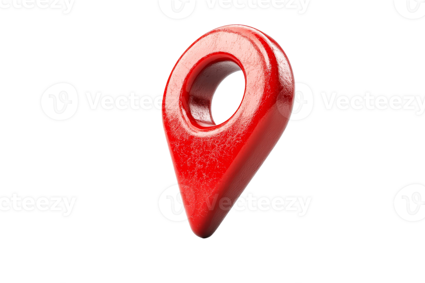Red map marker with transparent background for design use png