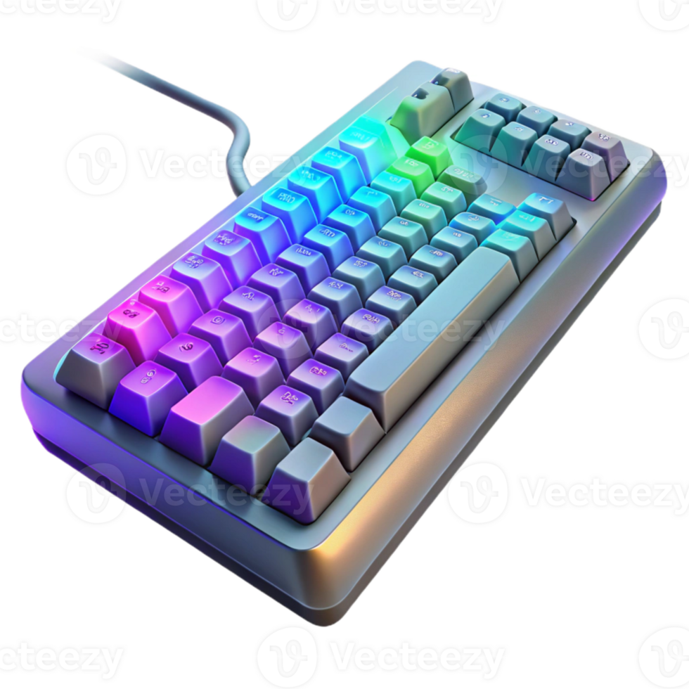 stunning contemporary Online Gaming Keyboard Rgb Lighting Isolated high quality png