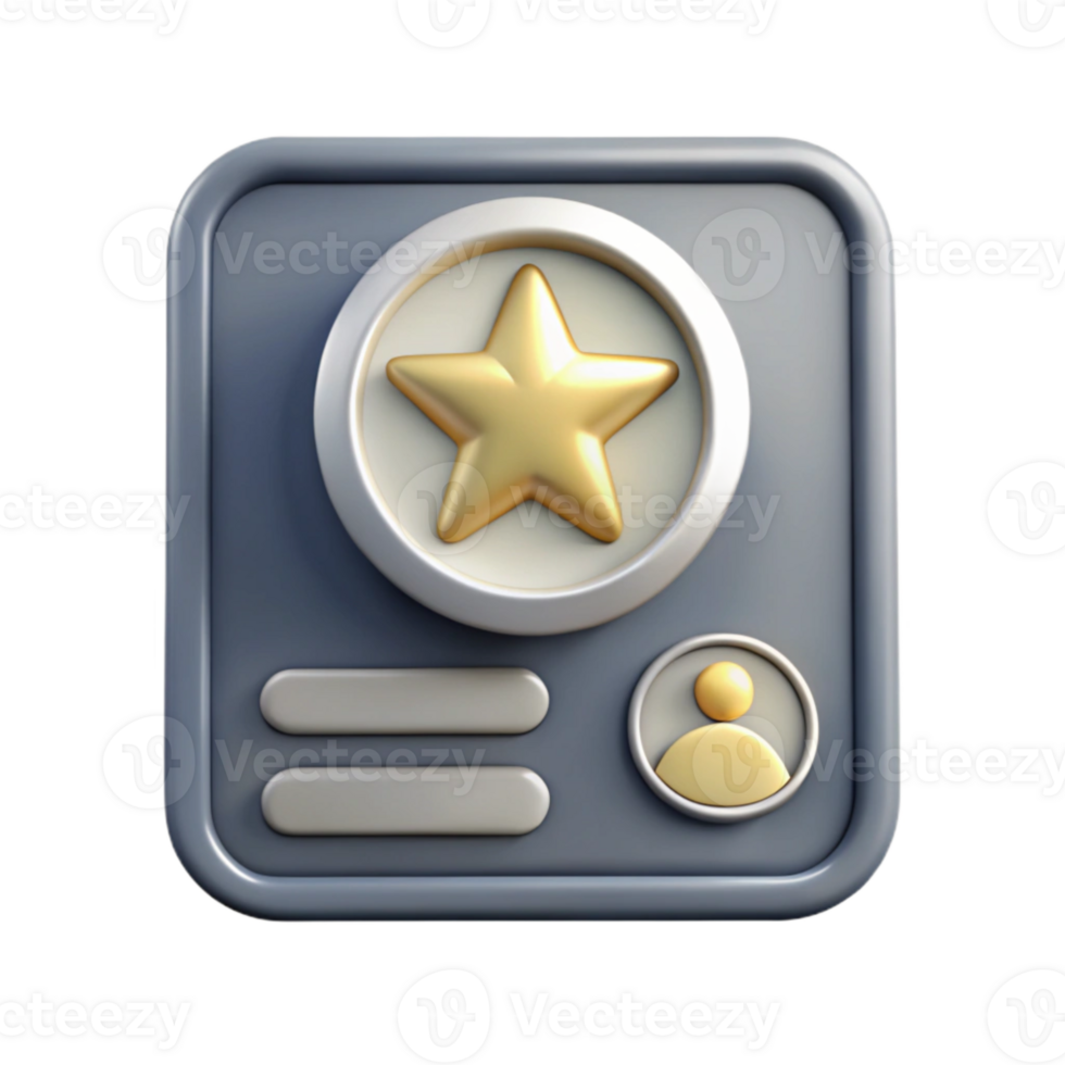 wonderful creative Online Profile Badge Silver Star Transparent Background authentic png