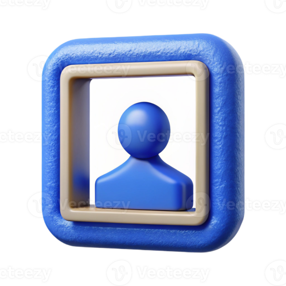 vibrant artistic Online Profile Picture Frame Transparent Background with Blue Border authentic png